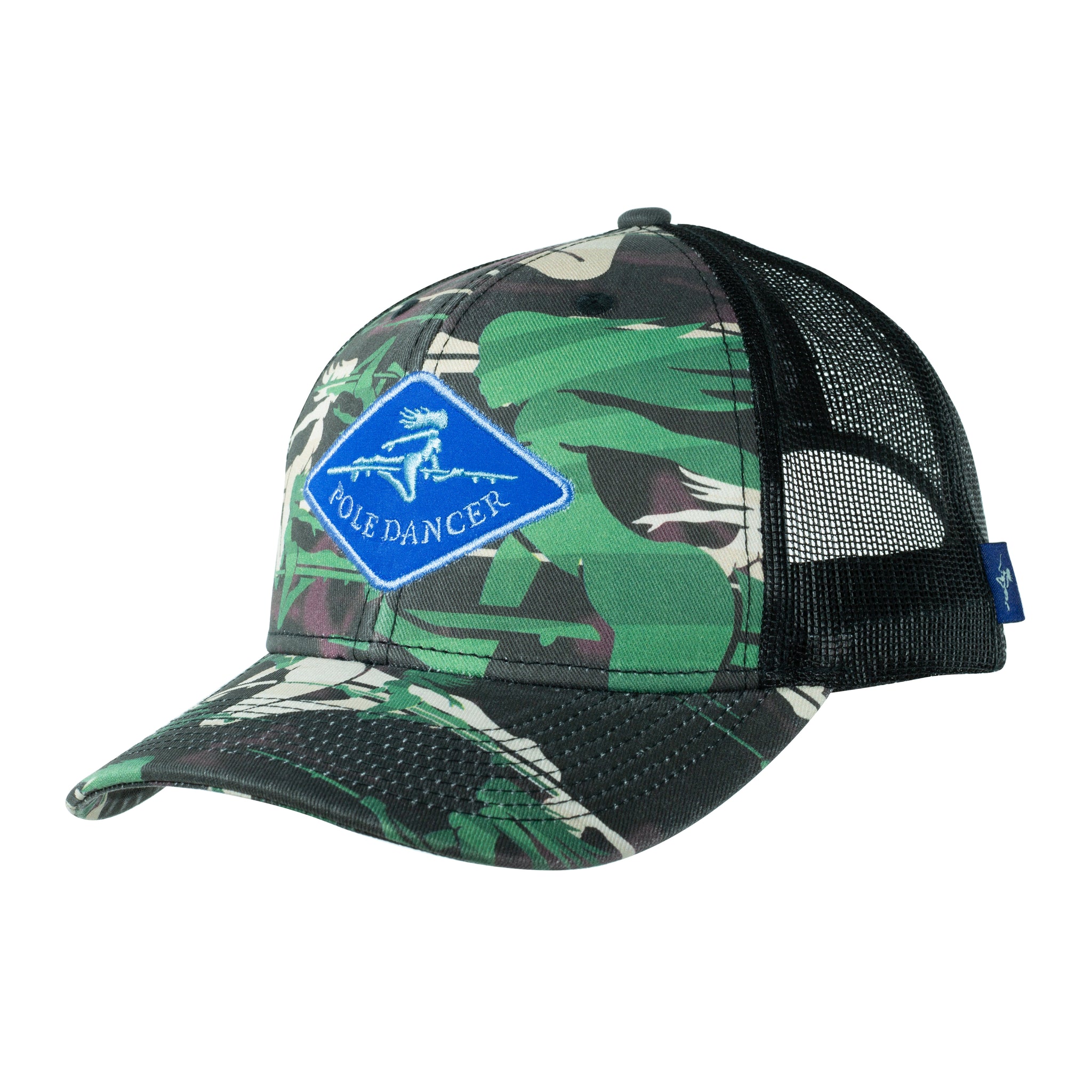 Diamond Patch Camo Trucker Hat - POLE DANCER